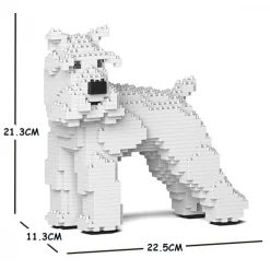 Jekca - Standard Schnauzer 02S-S01 - Lego - Sculpture - Construction - 4D - Brick Animals - Toys - Avvenice