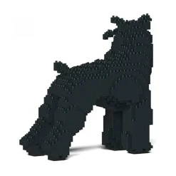 Jekca - Standard Schnauzer 02S-M03 - Lego - Sculpture - Construction - 4D - Brick Animals - Toys - Avvenice