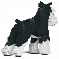 Jekca - Standard Schnauzer 01-M02b - Big - Lego - Sculpture - Construction - 4D - Brick Animals - Toys - Avvenice