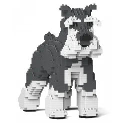 Jekca - Standard Schnauzer 01S-M01 - Lego - Sculpture - Construction - 4D - Brick Animals - Toys - Avvenice