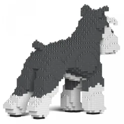 Jekca - Standard Schnauzer 01S-M01 - Lego - Sculpture - Construction - 4D - Brick Animals - Toys - Avvenice