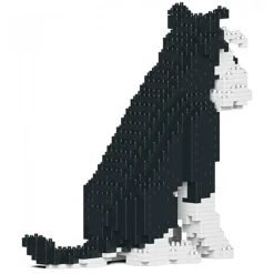 Jekca - Standard Schnauzer 04-M02 - Big - Lego - Sculpture - Construction - 4D - Brick Animals - Toys - Avvenice