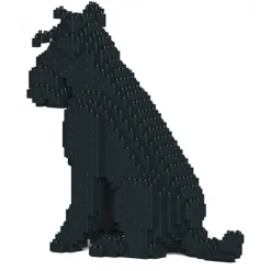 Jekca - Standard Schnauzer 04-M03 - Big - Lego - Sculpture - Construction - 4D - Brick Animals - Toys - Avvenice