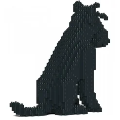 Jekca - Standard Schnauzer 04-M03 - Big - Lego - Sculpture - Construction - 4D - Brick Animals - Toys - Avvenice