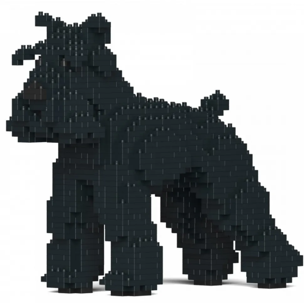 Jekca - Standard Schnauzer 01-M03 - Big - Lego - Sculpture - Construction - 4D - Brick Animals - Toys - Avvenice
