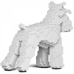 Jekca - Standard Schnauzer 01-S01 - Big - Lego - Sculpture - Construction - 4D - Brick Animals - Toys - Avvenice