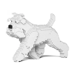 Jekca - Standard Schnauzer 03S-S01 - Lego - Sculpture - Construction - 4D - Brick Animals - Toys - Avvenice