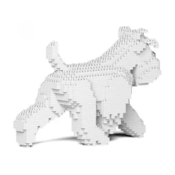 Jekca - Standard Schnauzer 03S-S01 - Lego - Sculpture - Construction - 4D - Brick Animals - Toys - Avvenice