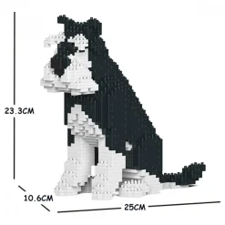 Jekca - Standard Schnauzer 04S-M02 - Lego - Sculpture - Construction - 4D - Brick Animals - Toys - Avvenice