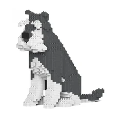 Jekca - Standard Schnauzer 04S-M01 - Lego - Sculpture - Construction - 4D - Brick Animals - Toys - Avvenice