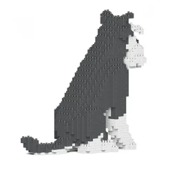 Jekca - Standard Schnauzer 04S-M01 - Lego - Sculpture - Construction - 4D - Brick Animals - Toys - Avvenice