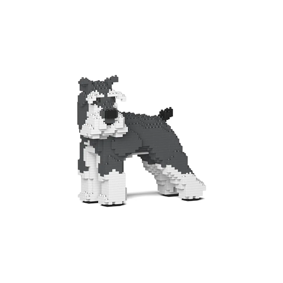 Jekca - Standard Schnauzer - Dog - 02S-M01 - Lego - Sculpture - Construction - 4D - Brick Animals - Toys - Avvenice