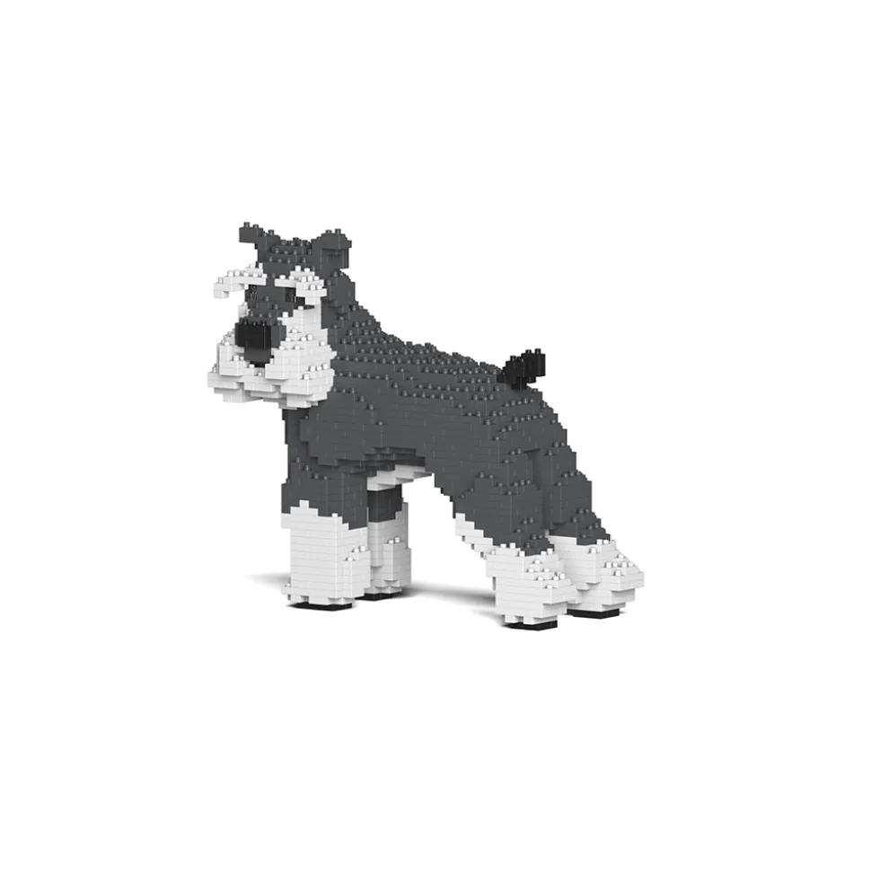 Jekca - Standard Schnauzer - Dog - 02S-M01 - Lego - Sculpture - Construction - 4D - Brick Animals - Toys - Avvenice