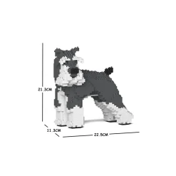 Jekca - Standard Schnauzer - Dog - 02S-M01 - Lego - Sculpture - Construction - 4D - Brick Animals - Toys - Avvenice