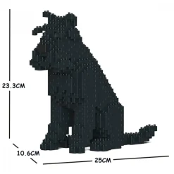 Jekca - Standard Schnauzer 04S-M03 - Lego - Sculpture - Construction - 4D - Brick Animals - Toys - Avvenice