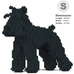 Jekca - Standard Schnauzer 01S-M03 - Lego - Sculpture - Construction - 4D - Brick Animals - Toys - Avvenice