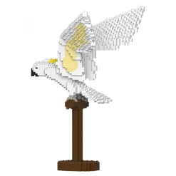 Jekca - Sulphur-Crested Cockatoo 02S - Lego - Sculpture - Construction - 4D - Brick Animals - Toys - Avvenice