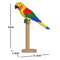 Jekca - Sun Conure 01S - Lego - Sculpture - Construction - 4D - Brick Animals - Toys - Avvenice