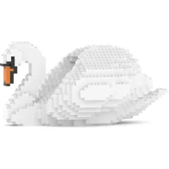 Jekca - Swan 01 - Big - Lego - Sculpture - Construction - 4D - Brick Animals - Toys - Avvenice