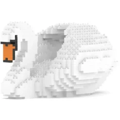 Jekca - Swan 01 - Big - Lego - Sculpture - Construction - 4D - Brick Animals - Toys - Avvenice