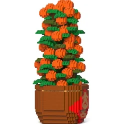 Jekca - Tangerine Tree 01 - Lego - Sculpture - Construction - 4D - Brick Animals - Toys - Avvenice