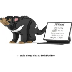 Jekca - Tasmanian Devil 01 - Big - Lego - Sculpture - Construction - 4D - Brick Animals - Toys - Avvenice