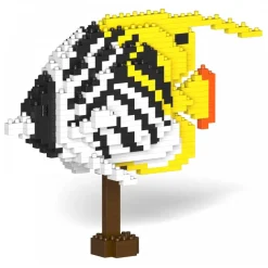 Jekca - Threadfin Butterflyfish 01S - Lego - Sculpture - Construction - 4D - Brick Animals - Toys - Avvenice