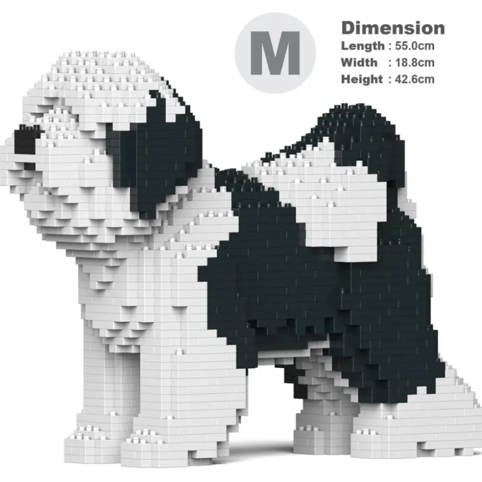Jekca - Tibetan Terrier 01-M02 - Big - Lego - Sculpture - Construction - 4D - Brick Animals - Toys - Avvenice