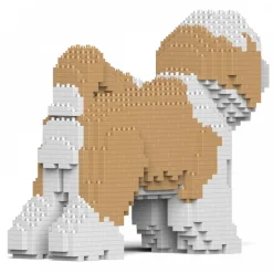 Jekca - Tibetan Terrier 01-M01 - Big - Lego - Sculpture - Construction - 4D - Brick Animals - Toys - Avvenice