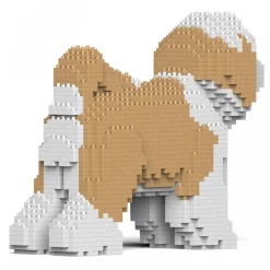 Jekca - Tibetan Terrier 01S-M01 - Lego - Sculpture - Construction - 4D - Brick Animals - Toys - Avvenice