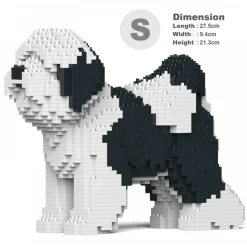 Jekca - Tibetan Terrier 01S-M02 - Lego - Sculpture - Construction - 4D - Brick Animals - Toys - Avvenice