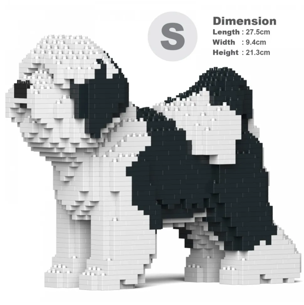 Jekca - Tibetan Terrier 01S-M02 - Lego - Sculpture - Construction - 4D - Brick Animals - Toys - Avvenice