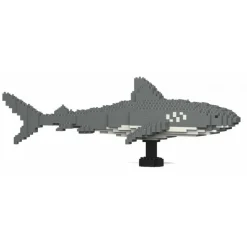 Jekca - Tiger Shark 01S - Lego - Sculpture - Construction - 4D - Brick Animals - Toys - Avvenice
