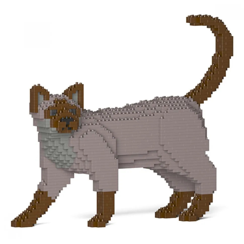 Jekca - Tonkinese Cat 02S-M01 - Lego - Sculpture - Construction - 4D - Brick Animals - Toys - Avvenice