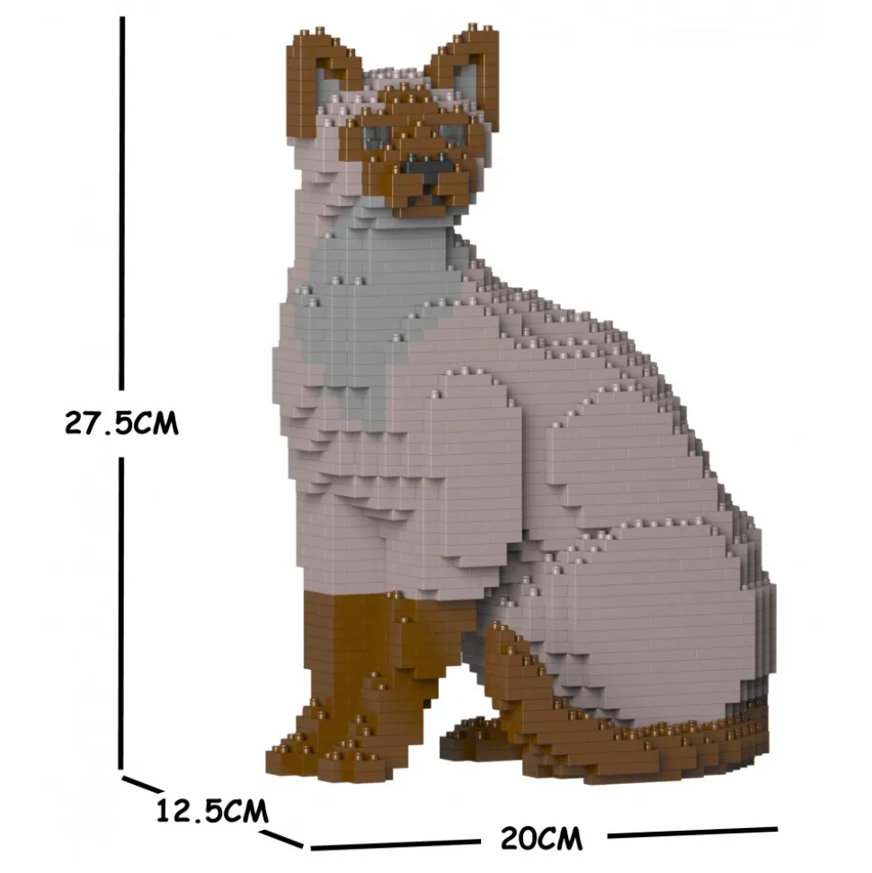 Jekca - Tonkinese Cat 01S-M01 - Lego - Sculpture - Construction - 4D - Brick Animals - Toys - Avvenice