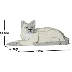 Jekca - Tonkinese Cat 03S-M02 - Lego - Sculpture - Construction - 4D - Brick Animals - Toys - Avvenice