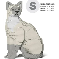 Jekca - Tonkinese Cat 01S-M02 - Lego - Sculpture - Construction - 4D - Brick Animals - Toys - Avvenice