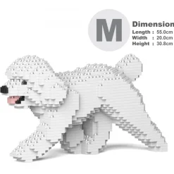Jekca - Toy Poodle 02-M01 - Big - Lego - Sculpture - Construction - 4D - Brick Animals - Toys - Avvenice