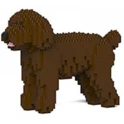 Jekca - Toy Poodle 01-M05 - Big - Lego - Sculpture - Construction - 4D - Brick Animals - Toys - Avvenice