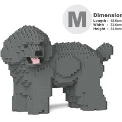 Jekca - Toy Poodle 05-M06 - Big - Lego - Sculpture - Construction - 4D - Brick Animals - Toys - Avvenice