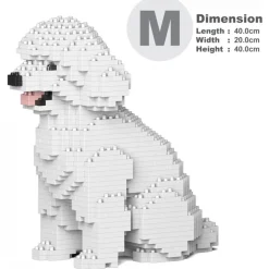Jekca - Toy Poodle 03-M01 - Big - Lego - Sculpture - Construction - 4D - Brick Animals - Toys - Avvenice