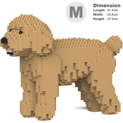 Jekca - Toy Poodle 01-M03 - Big - Lego - Sculpture - Construction - 4D - Brick Animals - Toys - Avvenice