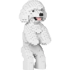 Jekca - Toy Poodle 04-M01 - Big - Lego - Sculpture - Construction - 4D - Brick Animals - Toys - Avvenice