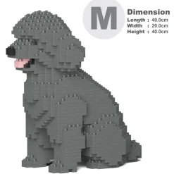 Jekca - Toy Poodle 03-M06 - Big - Lego - Sculpture - Construction - 4D - Brick Animals - Toys - Avvenice