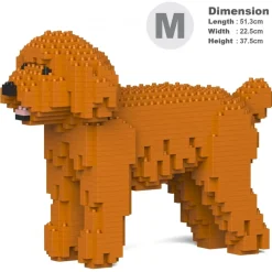 Jekca - Toy Poodle 01-M04 - Big - Lego - Sculpture - Construction - 4D - Brick Animals - Toys - Avvenice