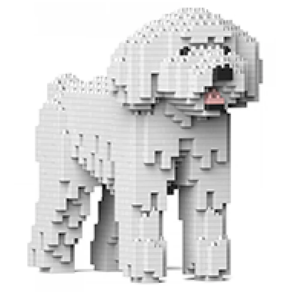 Jekca - Toy Poodle 01S-M01 - Lego - Sculpture - Construction - 4D - Brick Animals - Toys - Avvenice