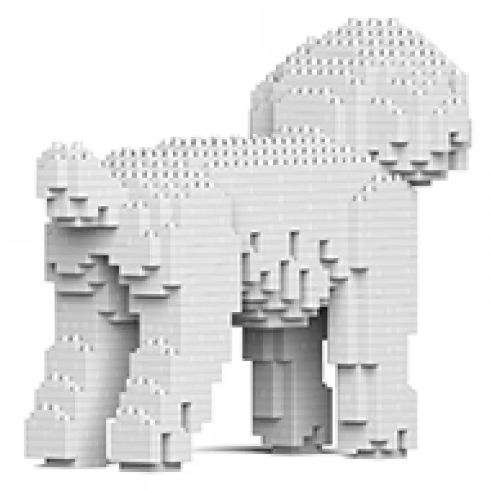 Jekca - Toy Poodle 01S-M01 - Lego - Sculpture - Construction - 4D - Brick Animals - Toys - Avvenice