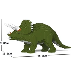 Jekca - Triceratops - Dinosaur - 01S-M01 - Lego - Sculpture - Construction - 4D - Brick Animals - Toys - Avvenice