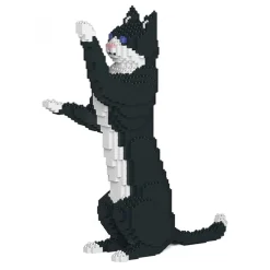 Jekca - Tuxedo Cat 05S - Lego - Sculpture - Construction - 4D - Brick Animals - Toys - Avvenice