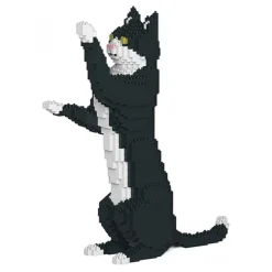 Jekca - Tuxedo Cat 05S - Lego - Sculpture - Construction - 4D - Brick Animals - Toys - Avvenice